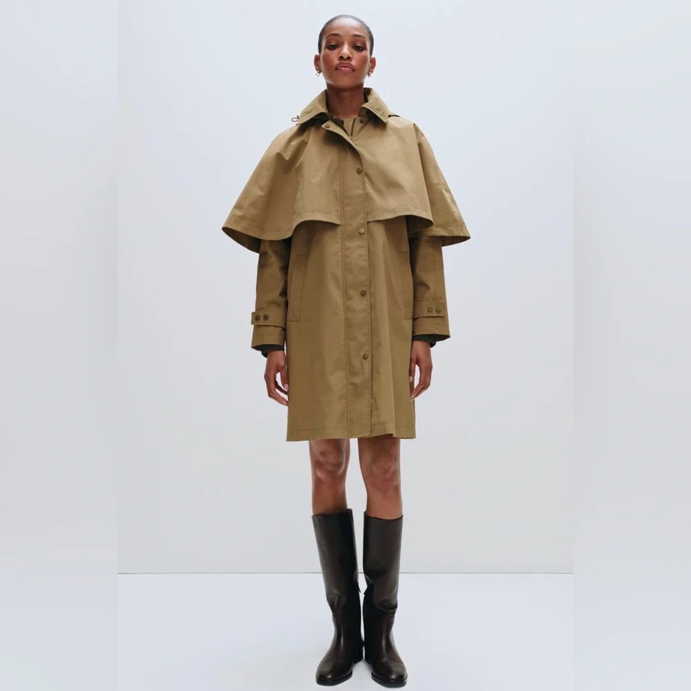 Avec Les Filles hooded cape Raincoat - Picture 8 of 16